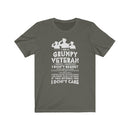 US Military I'M A Grumpy Veteran I Don't Care Unisex Short Sleeve Shirt.