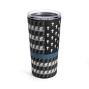 Praying Officers Thin Blue Line Flag-Police Officer Tumbler 20oz.