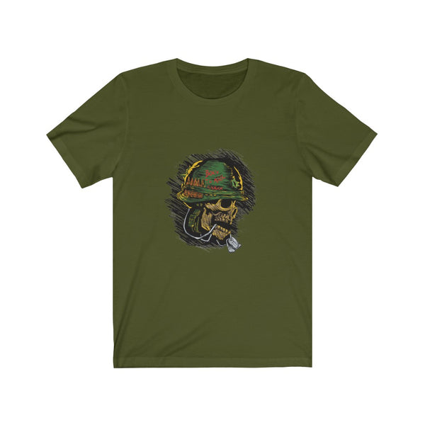 Military Skull Soldier Unisex Short Sleeve Shirt.