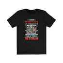 US Military I'M A Proud Veteran Unisex Short Sleeve Shirt.