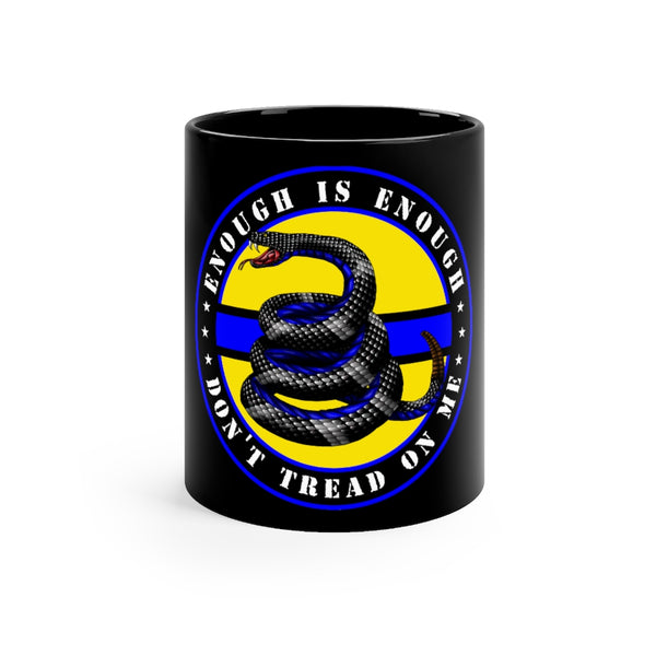 Police Officer Gift-Yellow Don't Tread on Me Coffee Mug-Thin Blue Line Coffee Cup.