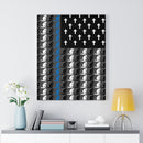 Praying State Trooper Thin Blue Line Prayer Flag-Praying Police Officer Canvas-Praying Sheriff Deputy.