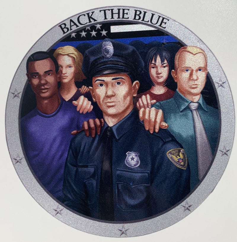 Back the Blue Police Officer Decal.