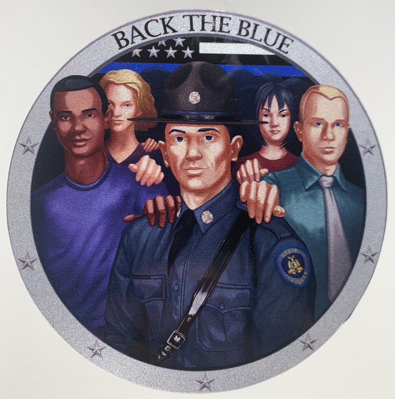 Back the Blue State Trooper Decal.