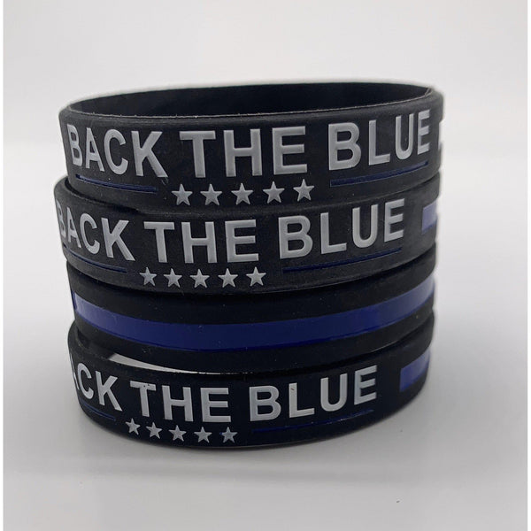 Back the Blue Thin Blue Line Bracelet.