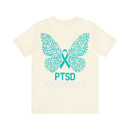 Elevate Awareness with the Butterfly Teal Ribbon 22 PTSD Unisex Tee