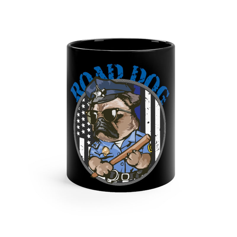 Road Dog Police Officer Pug Coffee Cup-Police Officer Mug.