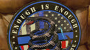 Solid Wood Enough is Enough Thin Blue Line/American Flag Plaque