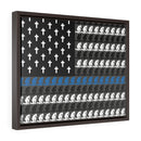 Praying Police Officer Flag Frame Canvas-Kneeling to pray State Trooper Flag Canvas-Praying Kneeling Deputy Canvas.