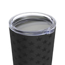 Black Flag-No Mercy-Black American Flag Tumbler.