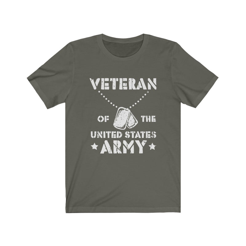 US Army Proud of Veteran of the United State Unisex Short Sleeve Shirt.