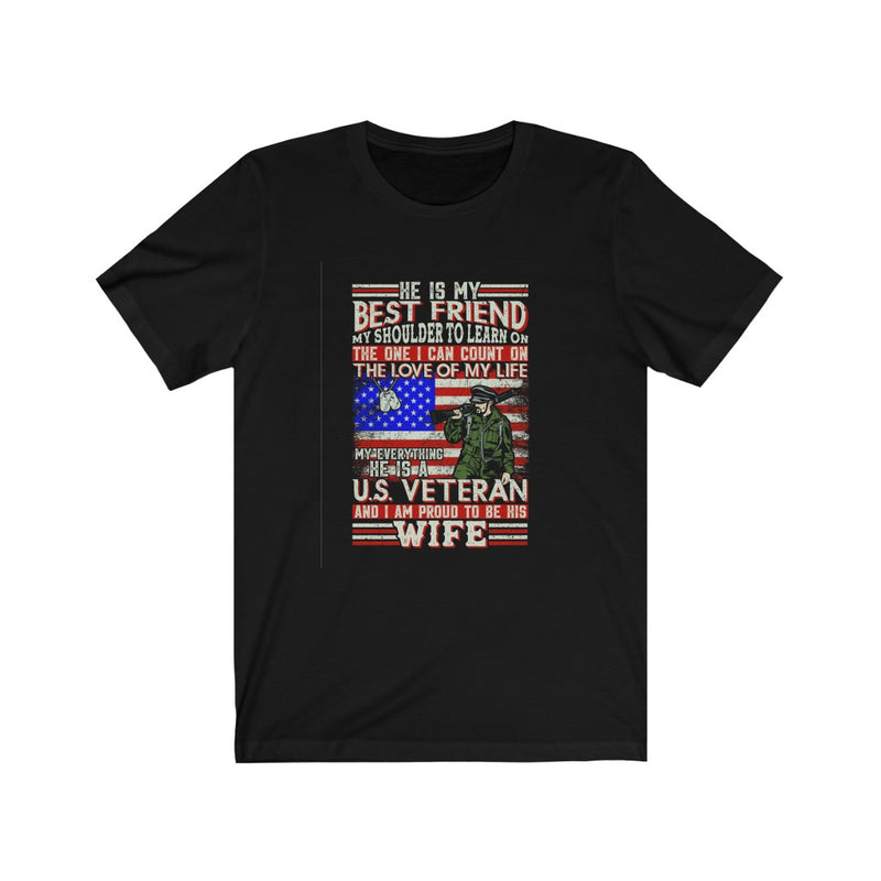 US Air Force He is my best friend My shoulder to learn on Unisex Short Sleeve Shirt.
