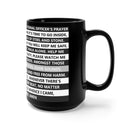 Large Correction Officer's Prayer Coffee Cup-Thin Gray Line Prayer Coffee Mug.