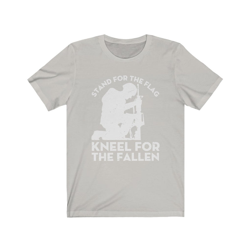 US Military Stand For The Flag Kneel For The Fallen Unisex Short Sleeve Shirt.