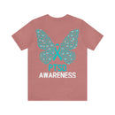 Elevate Awareness with the Butterfly Teal Ribbon 22 PTSD Unisex Tee