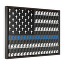 Praying Police Officer Flag Frame Canvas-Kneeling to pray State Trooper Flag Canvas-Praying Kneeling Deputy Canvas.