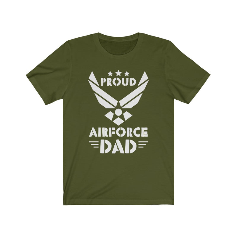US Military Proud of Air Force Dad Veteran Unisex Short Sleeve Shirt.