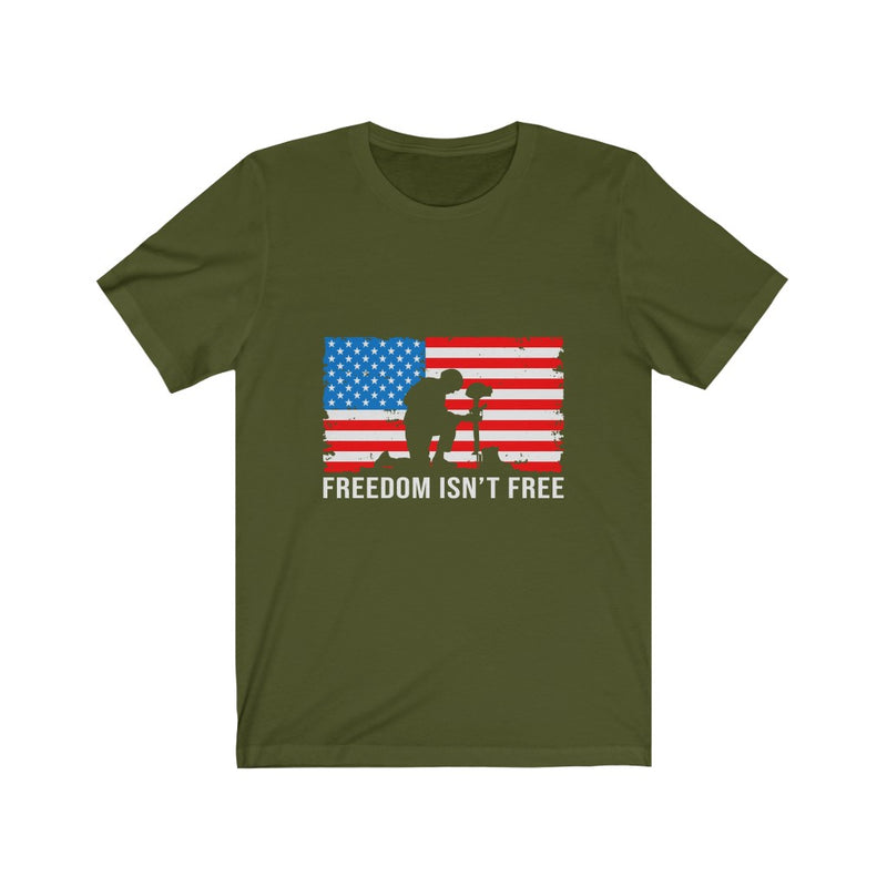 US Military Freedom Is Not Free Veteran Military Unisex Short Sleeve Shirt.