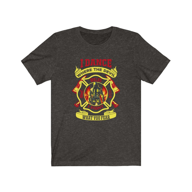 US Air Force I dance where the devil walks I fight where what you fear Unisex Short Sleeve Shirt.