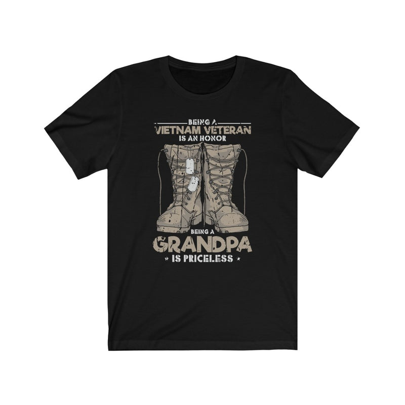 Proud Us Army Grandpa Men's Comfortable Unisex Short Sleeve Shirt.