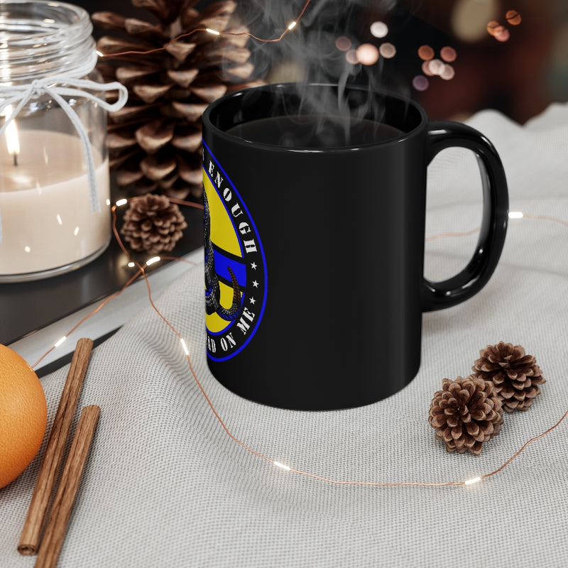 Police Officer Gift-Yellow Don't Tread on Me Coffee Mug-Thin Blue Line Coffee Cup.