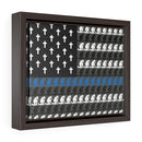 Praying Police Officer Flag Frame Canvas-Kneeling to pray State Trooper Flag Canvas-Praying Kneeling Deputy Canvas.