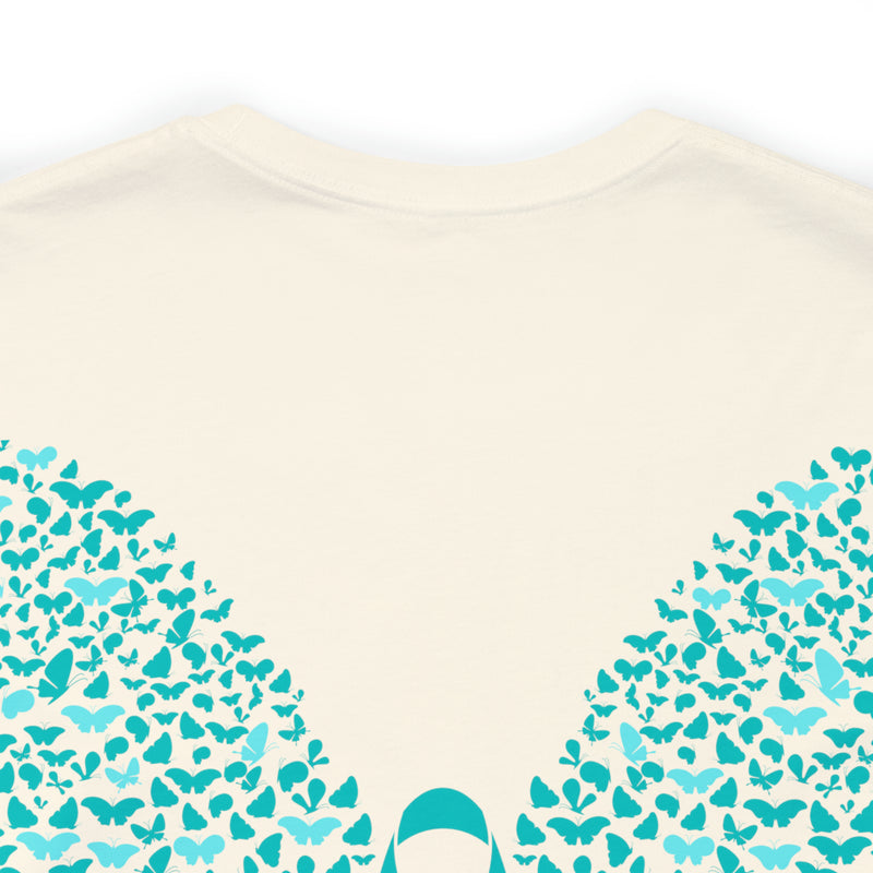 Elevate Awareness with the Butterfly Teal Ribbon 22 PTSD Unisex Tee