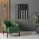 Praying State Trooper Thin Blue Line Prayer Flag-Praying Police Officer Canvas-Praying Sheriff Deputy.