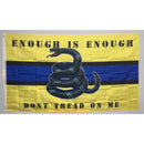 Enough is Enough Don’t Tread on Me Police Flag-Yellow Gadsden.