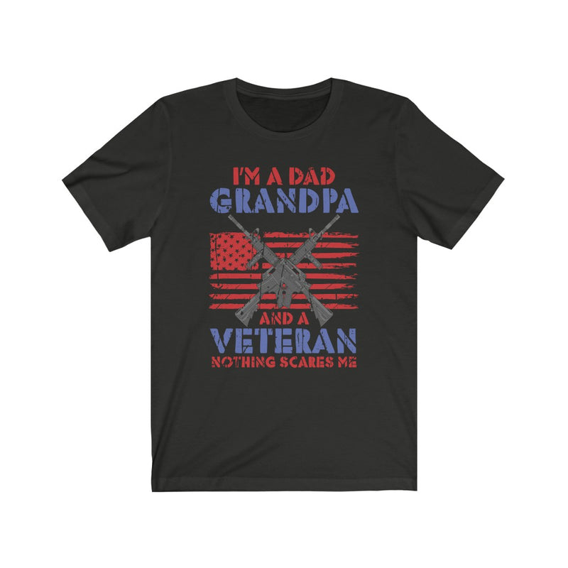 US Military I'M A Dad Grandpa Vietnam Veteran Unisex Short Sleeve Shirt.