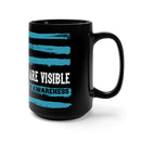 Black Ceramic 15oz Mug with PTSD Design All Wounds Are Visible