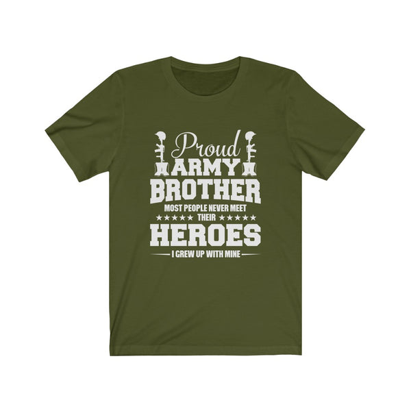 US Military Proud Army Brothers Veteran Unisex Short Sleeve Shirt.