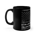 Correctional Officer Coffee Mug-Thin Gray Line Barbed Wire Flag Coffee Cup.
