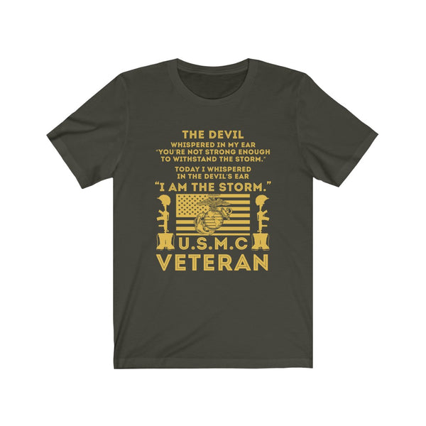 US Military I'M The Storm Veteran Unisex Short Sleeve Shirt.