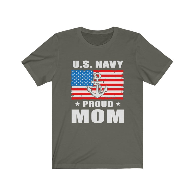 US Military Proud Mom Unisex Short Sleeve Shirt.