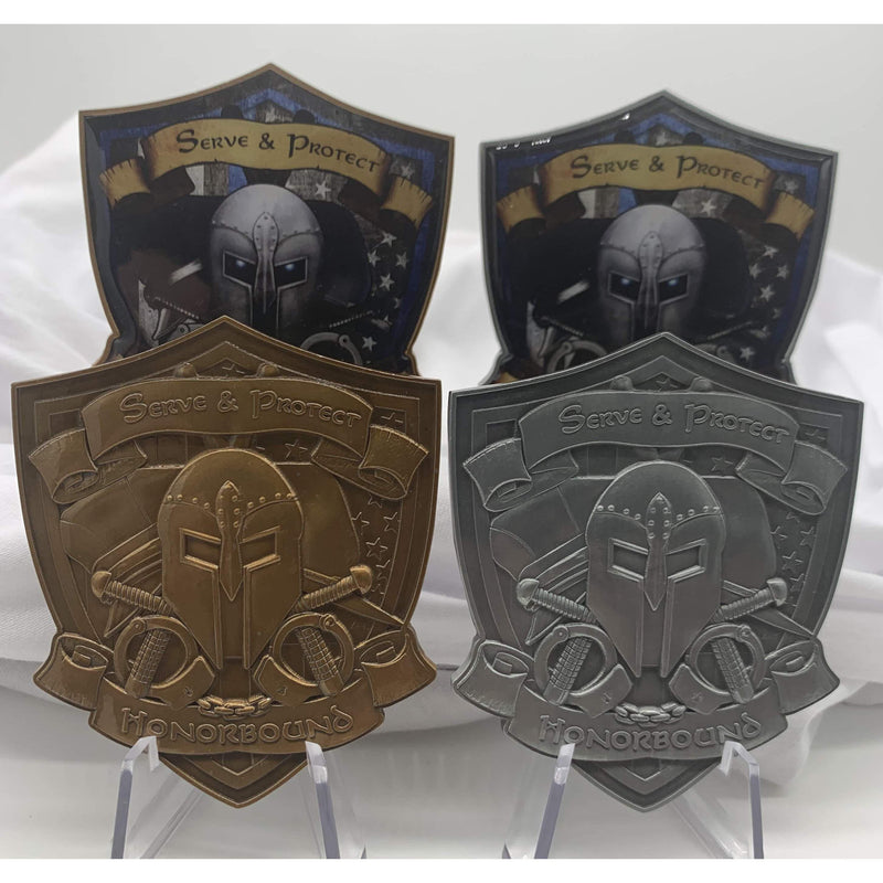 Honorbound Protect and Serve Police Coin.