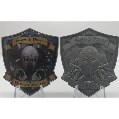 Honorbound Protect and Serve Police Coin