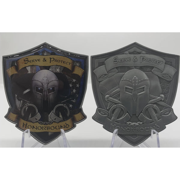 Honorbound Protect and Serve Police Coin