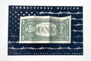 A Thin Line Between Chaos And Order Decal-Correctional Officer Flag With Barbed Wire.