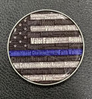 Back The Blue Police Officer Challenge Coin-White Female.