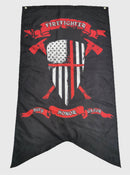 Firefighter Flag-Firefighter Banner-Medieval Crest.