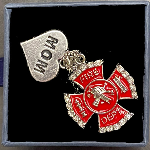 Firefighter Necklace-Thin Res Line Mom Necklace.