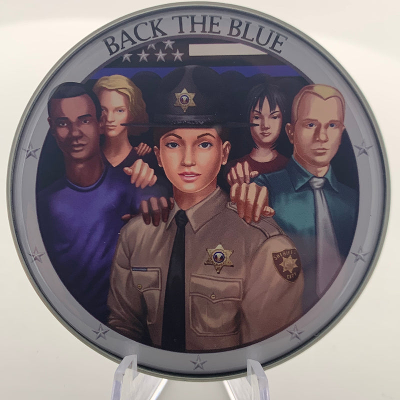 Back The Blue Sheriff’s Deputy Challenge Coin-White Female.