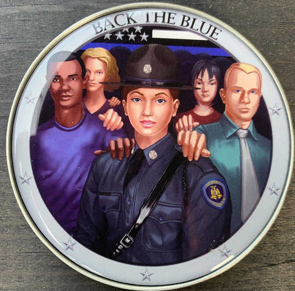 Back The Blue State Trooper Challenge Coin-White Female.