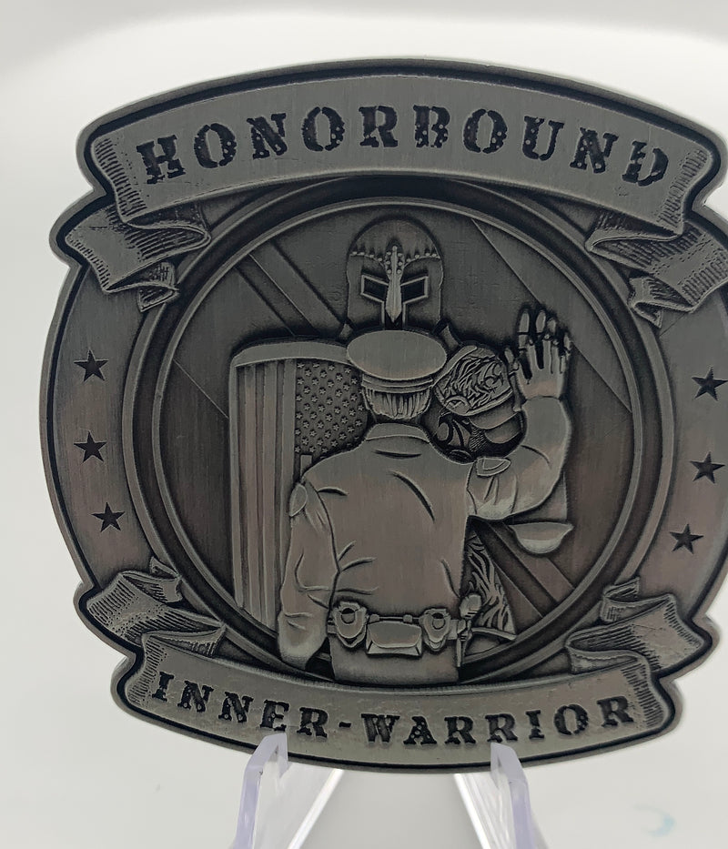 Honorbound Inner-Warrior Black Male Police Officer-Scroll.