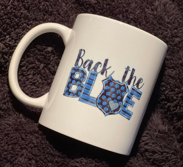 Back The Blue Police Coffee Cup.