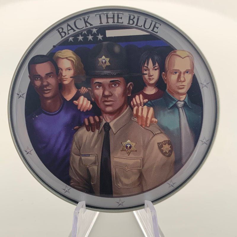 Back The Blue Sheriff’s Deputy Challenge Coin-Black Male Deputy.