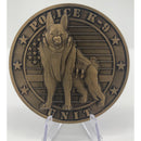 K9 Police Unit Challenge Coin.