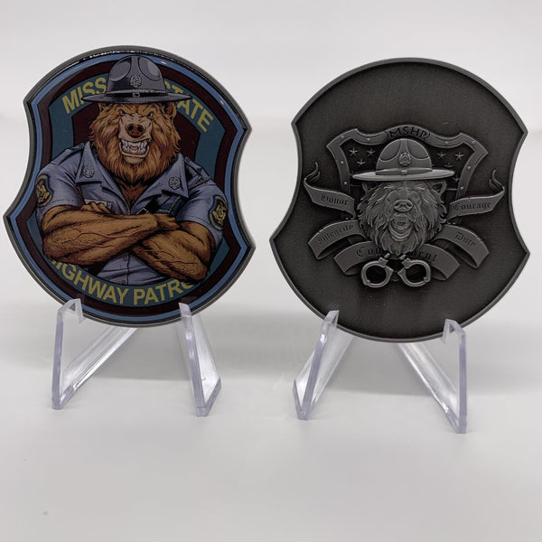 MO Bear State Trooper Challenge Coin