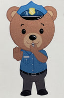 Police Officer Bear Cub Stickers.